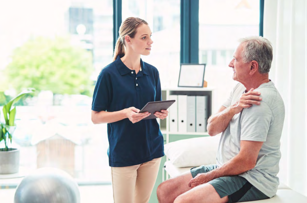 Physiothérapeute et client